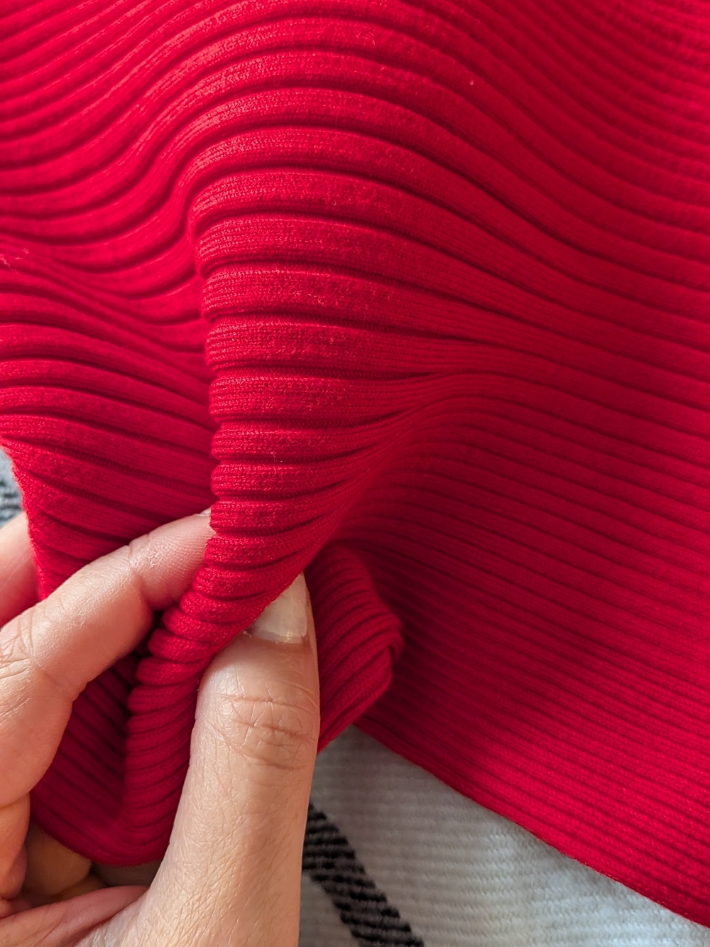 Bershka Red Ribbed Tube Top - Picture 3 of 4